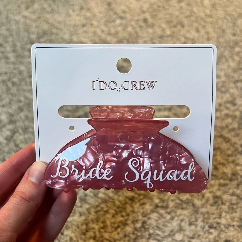Bride Squad Pink Hair Claw Clip - Picture 2 of 4